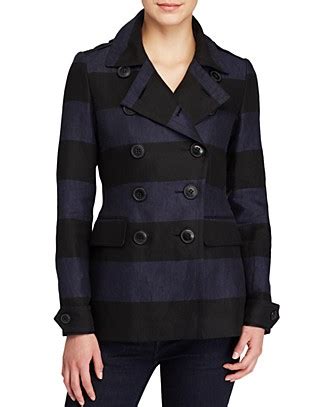 burberry brit hurleigh striped linen jacket|Burberry coats for women.